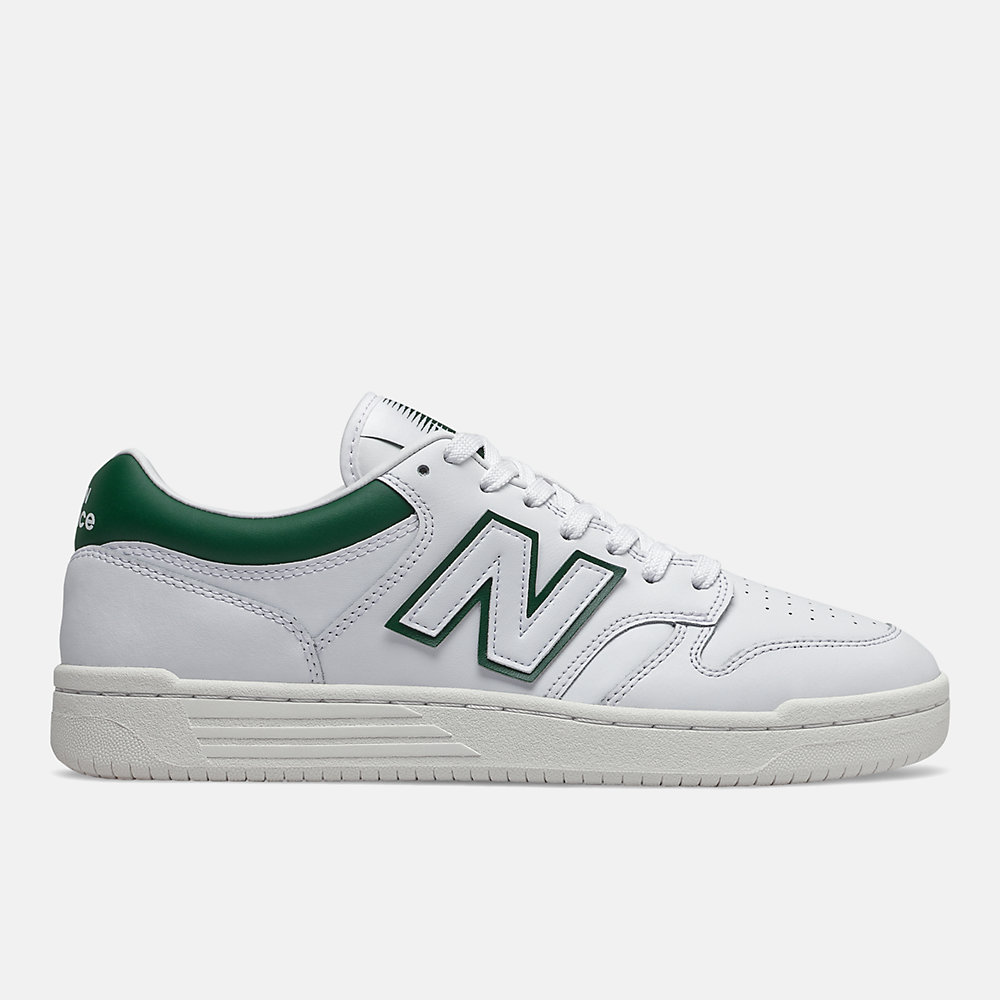 New Balance 480 Shoes White with Timberwolf